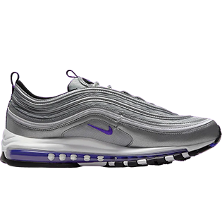 NIKE AIR MAX 97 PURPLE BULLET SNEAKER SILVER/SILVER-PURPLE