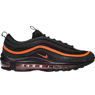NIKE AIR MAX 97 GS BLACK SAFETY ORANGE SNEAKER BLACK/SAFETY ORANGE