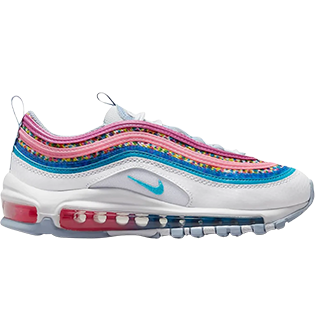 NIKE AIR MAX 97 SE GS BRIGHT COLORS SNEAKER WHITE/ACTIVE FUCHSIA