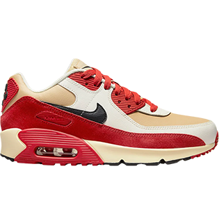 NIKE AIR MAX 90 LEATHER SESAME RED CLAY (PS) SNEAKER SESAME/RED CLAY