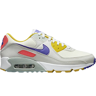 NIKE AIR MAX 90 WHITE PURPLE PINK SNEAKER WHITE/LASER PINK