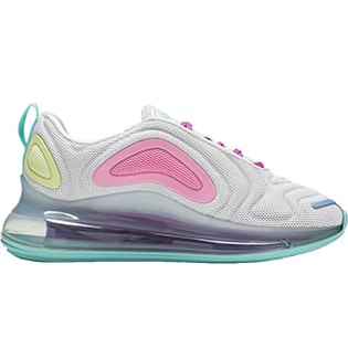 NIKE AIR MAX 720 AQUA POWDER SNEAKER WHITE/LIGHT AQUA