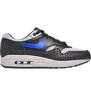 NIKE AIR MAX 1 SAFARI SNEAKER OFF NOIR/HYPER BLUE