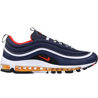 NIKE AIR MAX 97 MIDNIGHT NAVY HABANERO RED SNEAKER MIDNIGHT NAVY/HABANERO RED