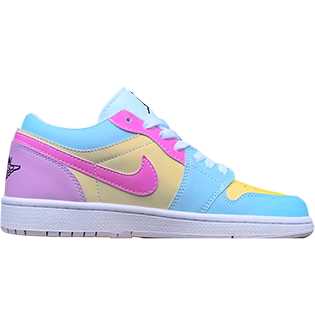 NIKE AIR JORDAN 1 LOW UV REACTIVE SNEAKER SUMMIT WHITE/WHITE