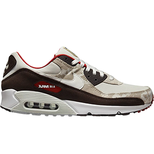NIKE AIR MAX 90 SOCIAL FC SNEAKER LIGHT BONE/SUMMIT WHITE