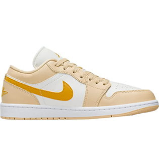 NIKE AIR JORDAN 1 LOW PALE VANILLA SNEAKER PALE VANILLA/METALLIC GOLD