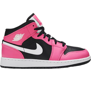 NIKE AIR JORDAN 1 MID PINKSICLE SNEAKER BLACK/WHITE