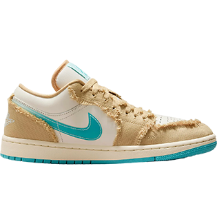 NIKE AIR JORDAN 1 LOW SE WAVE SNEAKER SESAME/GLACIER BLUE