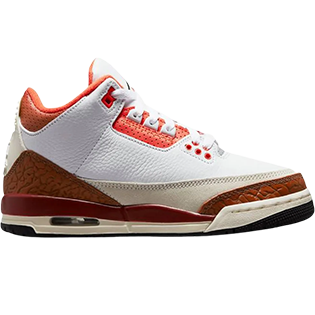 NIKE AIR JORDAN 3 GS MARSTONE SNEAKER WHITE/BLACK/MARS STONE/TEAM ORANGE