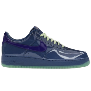 NIKE AIR FORCE 1 LOW PATENT LEATHER MYSTIC NAVY GRAPE ICE SNEAKER
