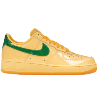 NIKE AIR FORCE 1 LOW PATENT LEATHER TOPAZ GOLD SNEAKER
